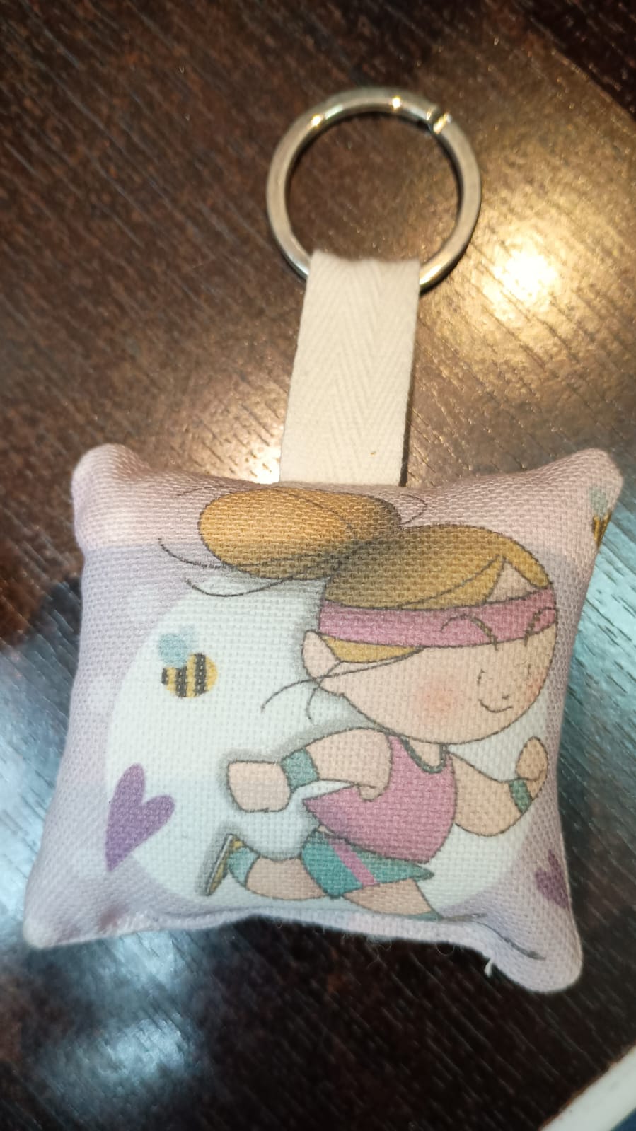 Portachiavi imbottito 6.5 cm con frase